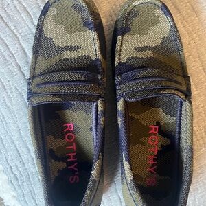Rothy's ‘The Driver’ Camouflage Loafers.